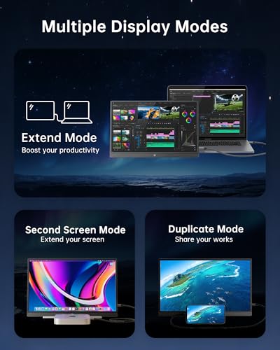 KTC Portable Monitor 15.6 Inch, FHD 1080P Travel Laptop Monitor Extender with USB-C HDMI, Ultra-Slim IPS HDR Display with Speakers, Second Monitor Screen for Laptop Phone Xbox Mac Switch, Black H15F9