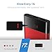 PISEN Portable Charger 10000mAh LED Display Ultra Portable iPhone Charger High Capacity External Battery Charger for iPhone,iPad,Samsung,Nexus and More (Red)