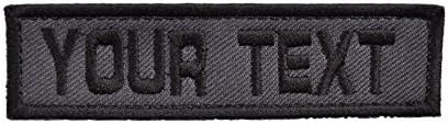 Customizable Text 1x3.75 Patch HOOK โ Military/Morale - Desert Tan (F4) (Gray)