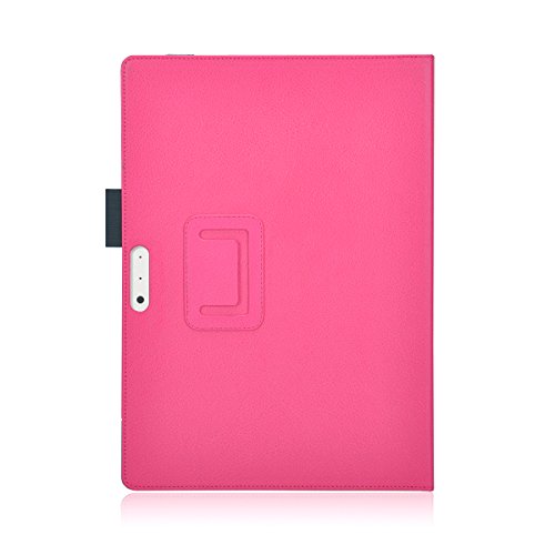 Surface Pro 4 Case - Exact [PRO Series] - [Professional][Drop Protection] Slim-Fit PU Leather Folio Case for Microsoft Surface Pro 4 Tablet Hot Pink - Thumbnail 2