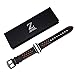 KZKR Watch band black Leather Replacement Bands straps classic dress band For Apple watch series 1 2 3 42mm men women