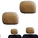 Yupbizauto Universal Headrest Covers for Cars & Trucks – Set of 2 Solid Beige Polyester Covers with Foam Backing for DVD & TV Monitors for Most Vehicles – Durable & Stylish Protection