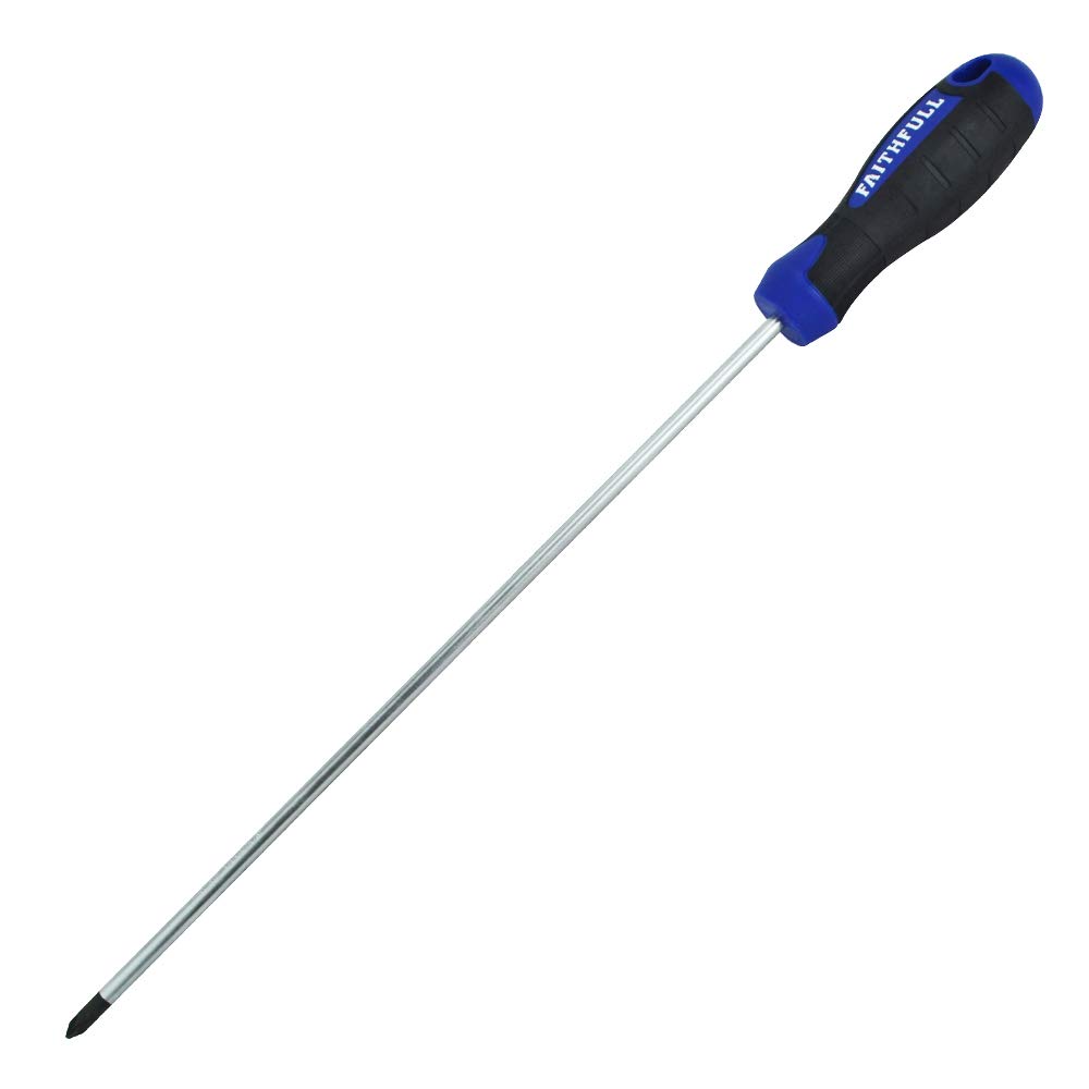 Faithfull FAISDPZ1L Soft-Grip Long Reach Screwdriver Pozidriv PZ1 x 250mm