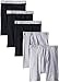 Fruit of the Loom Men's 5Pack Black Grey Boxer Briefs 100% Cotton Underwear 3XL