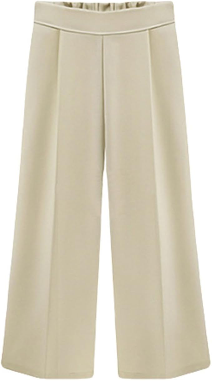 YiLianDa Cotton Summer 3/4 Three Quarter Length Cropped Trousers Bottoms Pants Beige 4XL: Amazon 