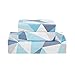 Vaulia Microfiber Duvet Cover Sets, Printed Diamond Pattern, Blue - Twin Size