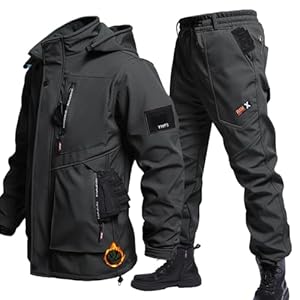 [ｉｎｏｔｅｎｋａ] アウトドアジャケット 上下セット メンズ 厚手 登山服 防寒着