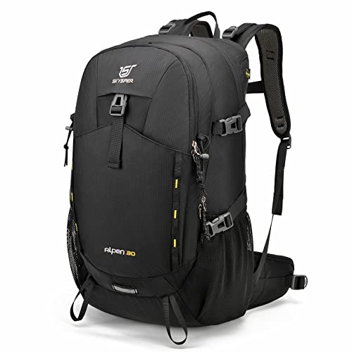 SKYSPER Wanderrucksack 30L Trekkingrucksack mit Rückenbelüftung und Netzrücken Tagesausflüge mit Hüftgurt für Outdoor Daypack