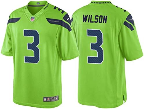 Wilson 3# Seahawks Mens Seattle Green Color Rush Legend Limited Team Spirit Jersey X-Large