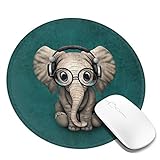 VICOW Elephant Mouse Pad Green Pattern Headset