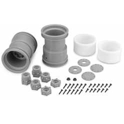 Tribute 2.6 x 3.6 Monster Truck Wheel, Silver (2)