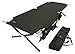 Tough Outdoors Evergreen Camping Cot XL - Cots for Sleeping - Foldable Camping Beds for Adults - XL 2 Person Portable Folding Bed - 300 lbs (136 kg) Capacity - 83” x 32” (211 x 81 cm) - Army Green