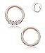 YOVORO 16G 2PCS 316L Stainless Steel Nose Rings Hoop Septum Clicker Ring Cartilage Tragus Piercing 8MM RO