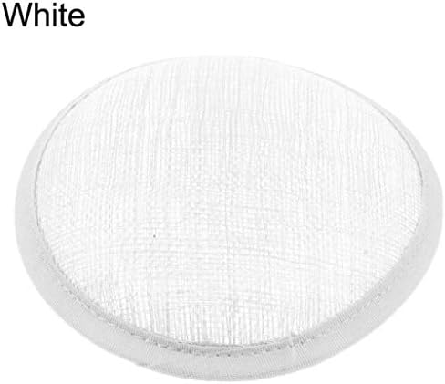 Momongel Women Sinamay Cocktail Hat Fascinator Round Base Millinery DIY Craft Accessory
