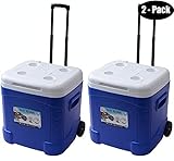 Igloo Ice Cube Roller Cooler (60-Quart, Ocean Blue)