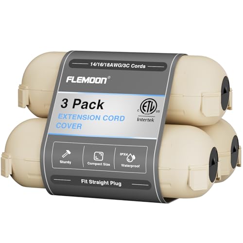 Flemoon Outdoor Extension Cord Safety Cover Waterproof