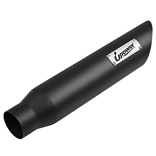 Powder Coated Black Exhaust Tip 2.5 inch Inlet 3.5" Outlet 18" Long