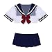 YINUO1 4pcs/set Schoolgirl Costume Sexy Lingerie Set Cosplay Student Butterfly Uniform Costumes Outfit with Stockings