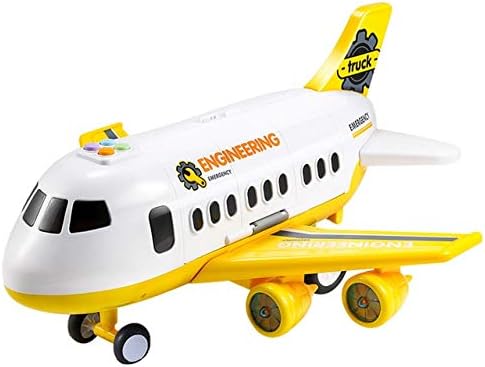 ZHANGJ Children airplane toy oversized music track inertia toy car airplane passenger model large storage space
