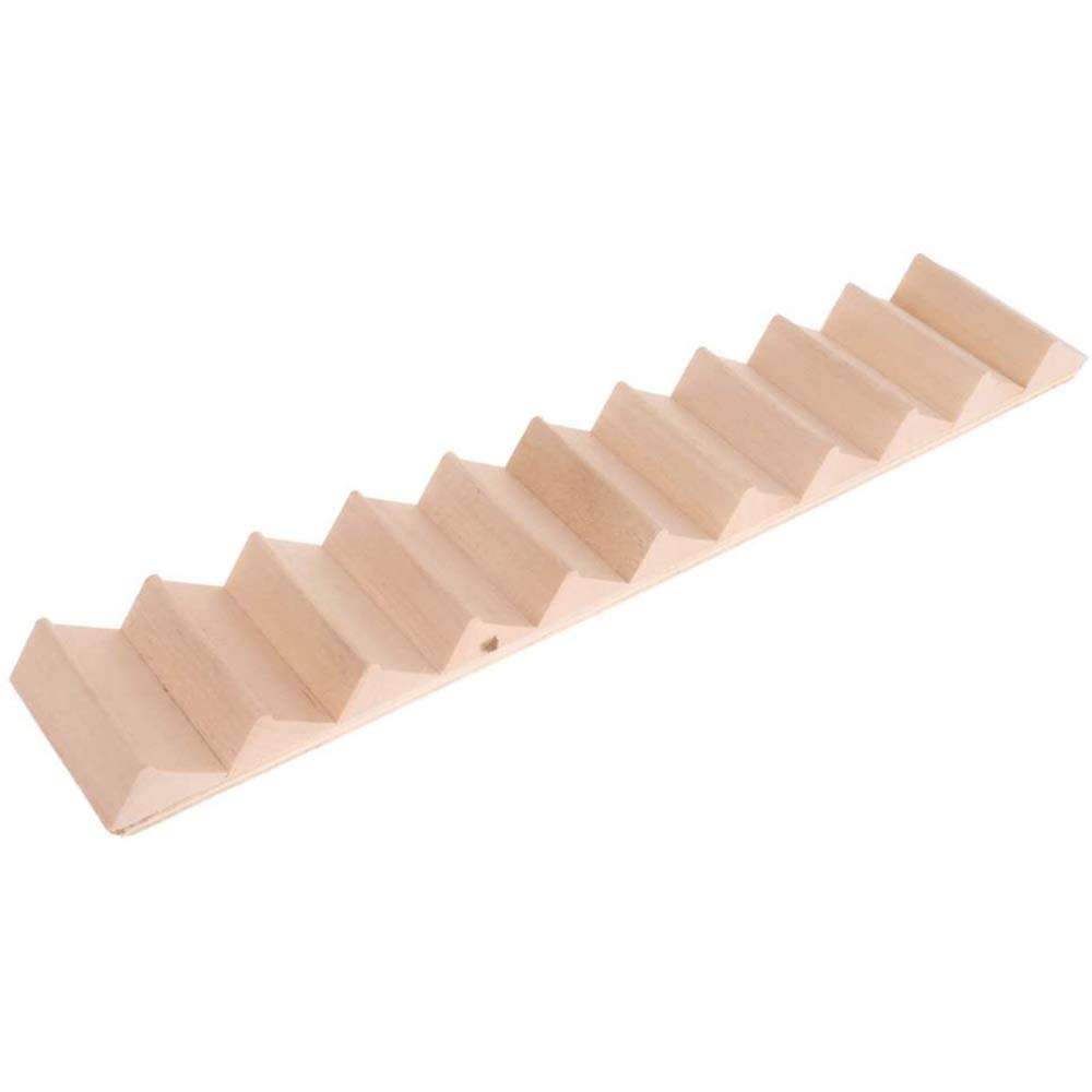 POFET 1/12 Scale Wooden 11-Steps Stair Staircase DIY Accessories for Dolls House