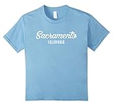 unisex-child Sacramento T Shirt - California Souvenir Landmark Gift Shirt 12 Baby Blue