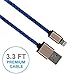Lightning Cable for iPhone 5 Pack Braided (3.3 Feet) in Black, Red, Blue, White and Gold - Cable w/ Lightning Connector - Lightning to USB cable / Cord for iPhone Compatible with iPhone 6 & 5
