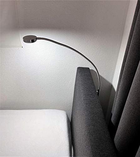 Olympic Life® boxspring leeslampje voor boek/bedlampje voor slaapkamer | montage aan achterkant hoofdbord | aluminium - Afbeelding 6