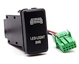 Cllena LED Light Bar Push Switch with Connector Wire Kit for Toyota (Blue)