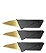 3 pack Gold blade Credit Card Knife Folding Blade Knife Pocket Mini Wallet Camping Outdoor Pocket Tools Folding Tactical Knife survival knife by JJMG - Gold blade