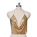 Victray Sequins Body Chain Bra Bikini Crop Top Beach Body Chains Fashion Body Accessory Jewelry for Women and Girls (Gold)
