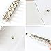 Ozzptuu Transparent PVC 6-Hole Ring Binder Cover Fresh Hand Books Snap Button Closure Round Ring Binders No Loose-Leaf Inner Core (A5)