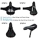 Cevapro Soft Silicone Gel Padded Bike Seat Cover - Improved Comfort Bicycle Seat Cover for Spin, Stationary, Cruiser, Mountain, Road Bike - Outdoor Cycling (Black)