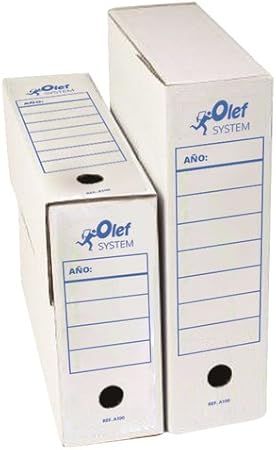 Caja Archivo DEFINITIVO OLEF Carton F PROLONGADO 115mm: Amazon.es: Electrónica
