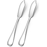 AOOSY Stainless Steel Butter Knives, Cheese Knives, Butter Spreader | Butter Knife for Cold Butter, Cream Cheese, Jam,Set of 2