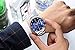KASHIDUN Men's Watches Luxury Sports Casual Quartz Wristwatches Waterproof Chronograph Calendar Date Stainless Steel Band Black Color (C Blue)