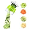 AJOXEL Vegetable Spiralizer Handheld, 4 In 1 Vegetable Slicer Vegetable Chopper Courgette Spiralizer Kitchen Gadgets for…