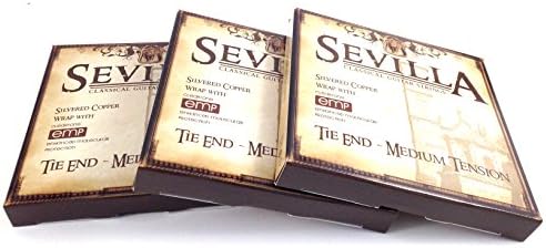 Sevilla Guitar Strings | Classical 3 Sets | Tie End | Medium Tension | EMP Coat