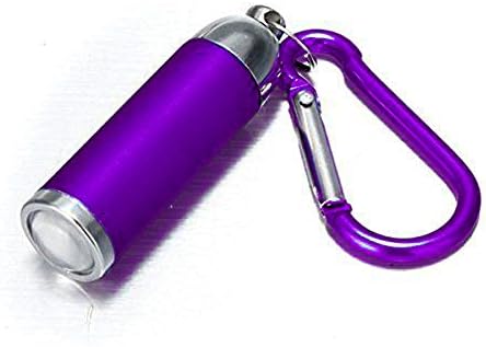 Gaddrt Convex Mirror LED Flashlight Torch Ultra Bright Mini LED Camping Flashlight Torch Keyring Portable Keychain Lamp - 5.7x1.5cm (Purple)
