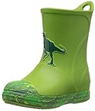 crocs Bump It Graphic Rain Boot (Toddler/Little Kid), Parrot Green, 11 M US Little Kid