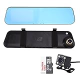 VICTONY 1080P Car Dash Camera Car ,Vehicle Safety Backup Dual Camera,Dual Lens Car Camera,4.7 Inch Screen