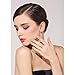 Bella Lotus Double Cross CZ Paved 18k White Gold Plated Trendy Party Rings, Size 6
