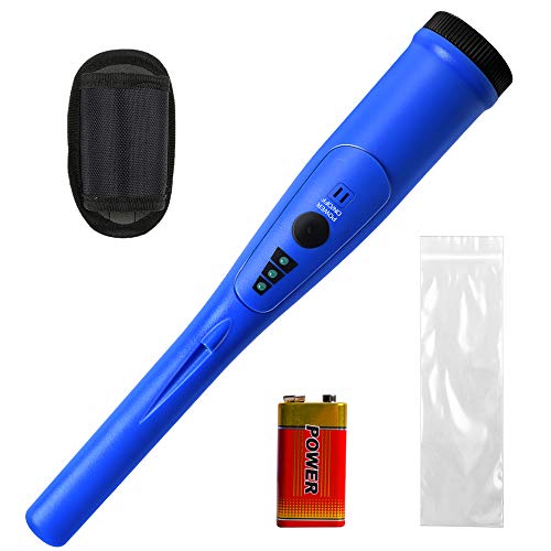 SUMGOTT Pinpointer Metal Detector, Gold Metal Detector Handheld Pinpointer Probe Waterproof with High Accuracy for Treasure Hunting with Waterproof Bag 9V Battery (Included) Blue