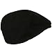 MG Men's Wool Ivy Newsboy Cap Hat (Black), One Size