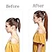 Rich Choices Human Hair Ponytail Real Hair Extensions Ponytail Wrap Around Ponytail Human Hair One Piece Clip In Ponytail Hair Long Straight For Women 20 Inch 95g #4P27 Medium Brown&Dark Blonde