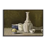 Framed Canvas Wall Art Still Life by Giorgio Mordian Canvas Prints Home Artwork Decoration for Living Room,Bedroom - 16x24 inches