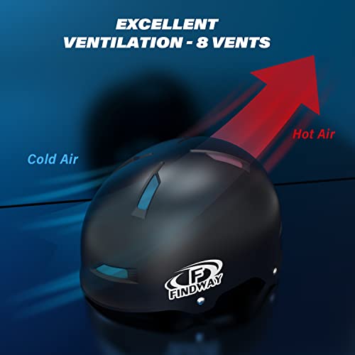 Findway Skateboard Bike Helmet - Bicycle Helmet for Kids Youth & Adults Suitable for Commuter,Skate, Scooter, Longboard & Incline Skating Rollerblading