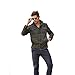 H.T.Niao Jacket8333C1 Men 's Military Fashion Plus Velvet Cold Jackets(Army Green,Size XXXL)