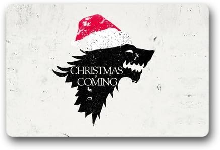 SENL Doormats Custom Machine washable Door Mat Christmas Is Coming Game Of Thrones Indoor/Outdoor Doormat 18(L) x 30(W) Inch