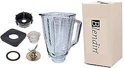 Blendin 5 Cups/40 Ounce Square Glass Jar Assembly