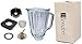 Blendin 5 Cup Square Top Glass Jar Assembly With Blade, Gasket, Base, Lid. Compatible with Oster Blenders
